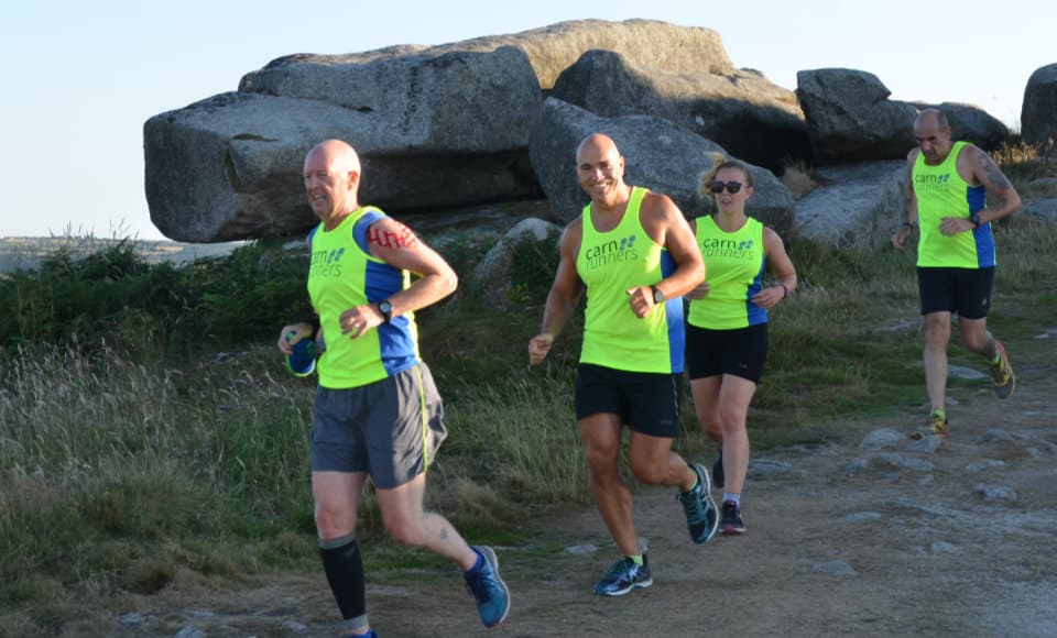 Carn Brea Running Club running on Carn Brea