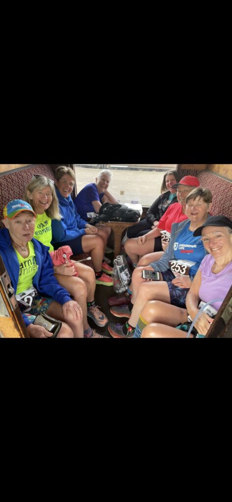 Train ride to race.