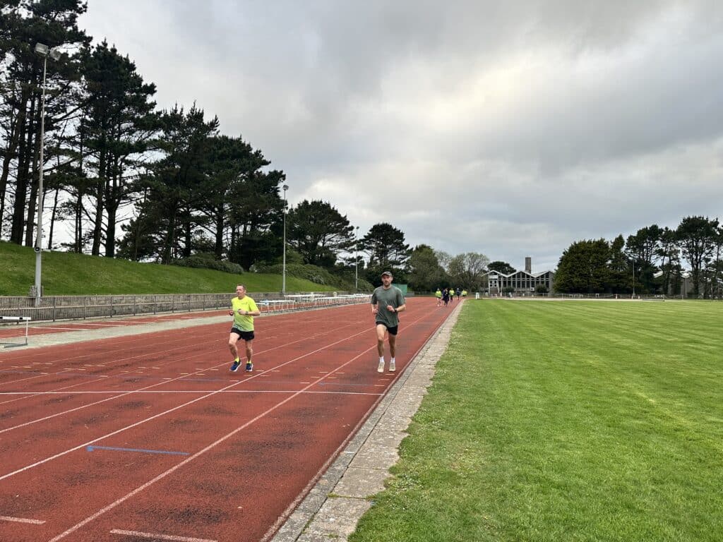 Steve and Harry at track