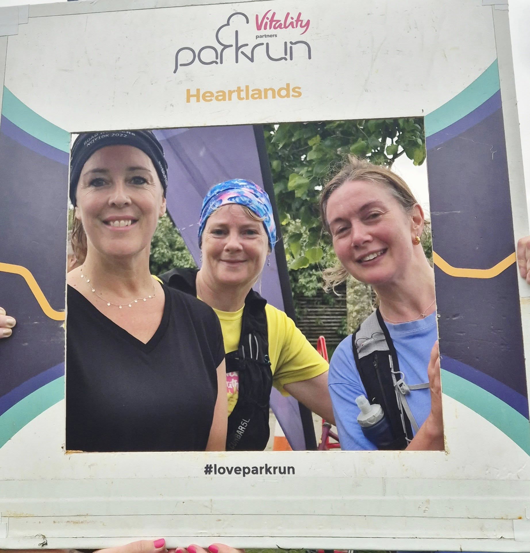 Donna, Dawn and Emma at ParkRun Heartlands Cornwall