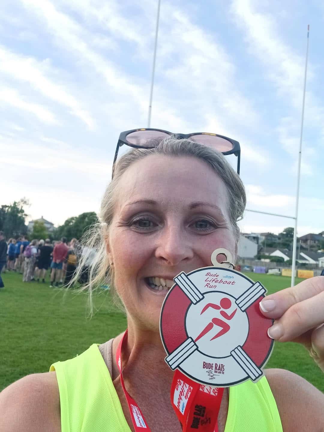 Claire from Carn Runners, Camborne and Redruth’s local running club in Cornwall, during the Bude lifeboat race.