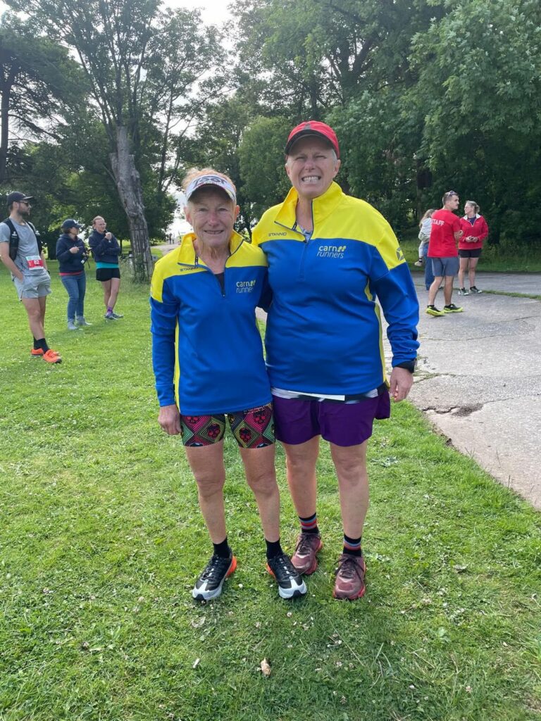 Jan and Sarah of Carn Runners Cornwall, taking on the Rame Head Running Race