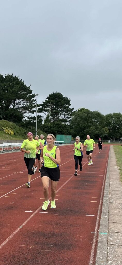 Carn Runners track night. Speed session training. Camborne and Redruth Running Club Near Me