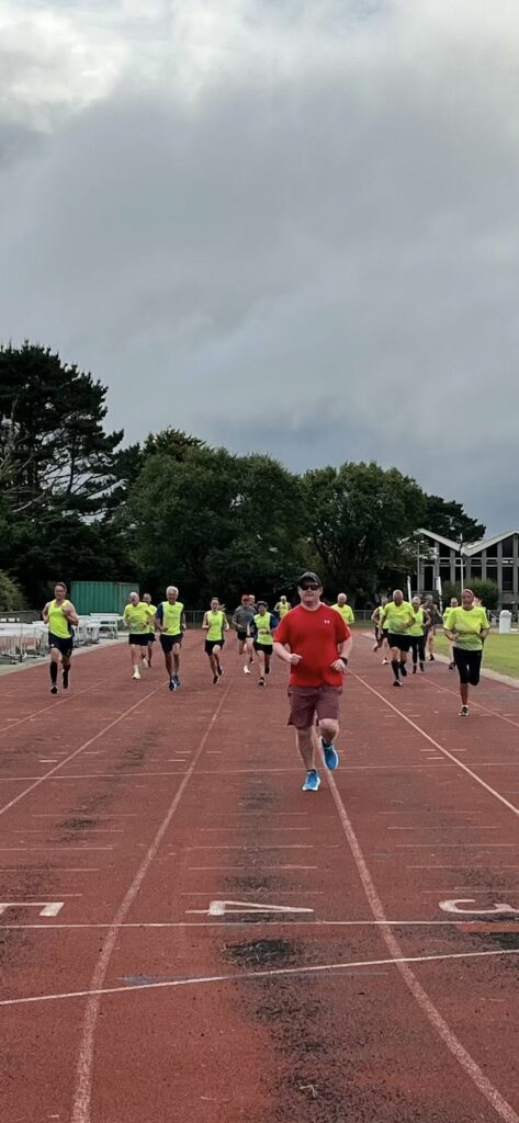 Carn Runners track night. Speed session training. Camborne and Redruth Running Club Near Me