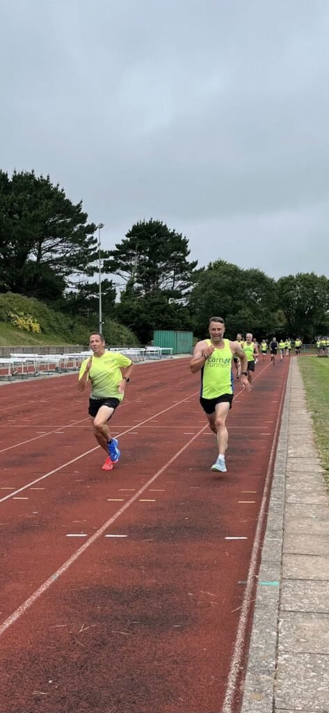 Carn Runners track night. Speed session training. Camborne and Redruth Running Club Near Me