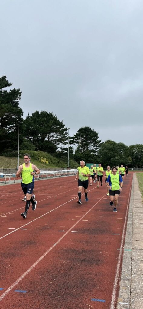 Carn Runners track night. Speed session training. Camborne and Redruth Running Club Near Me