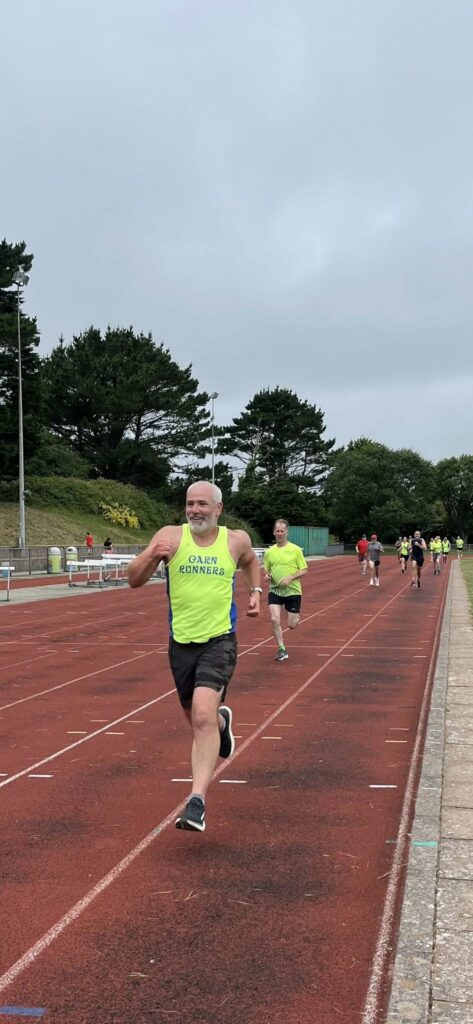 Carn Runners track night. Speed session training. Camborne and Redruth Running Club Near Me
