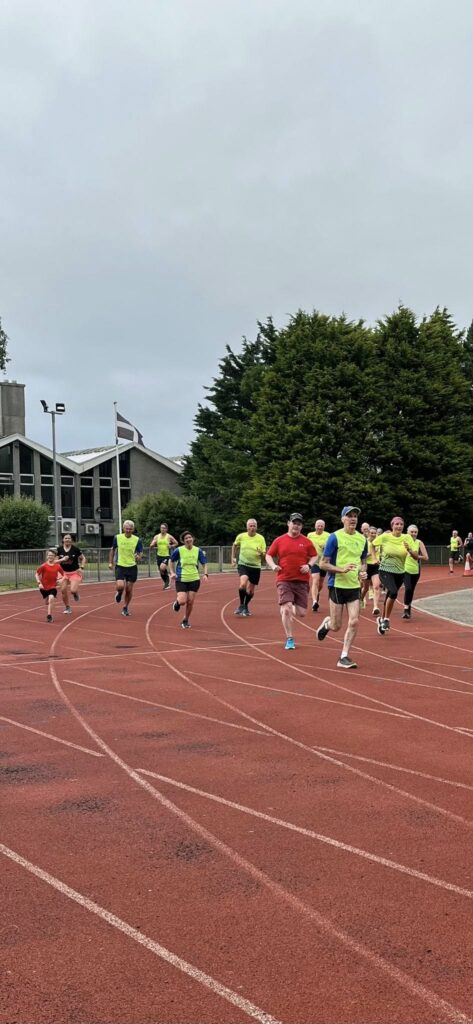 Carn Runners track night. Speed session training. Camborne and Redruth Running Club Near Me