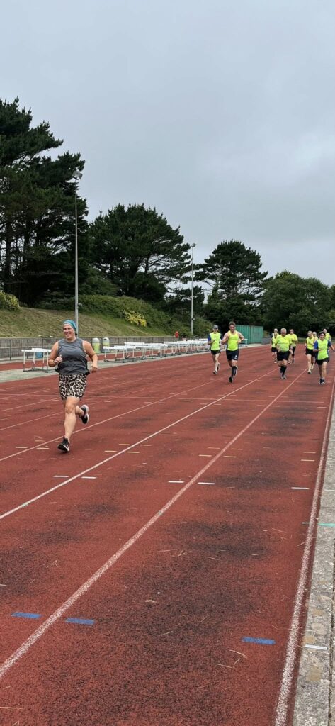 Carn Runners track night. Speed session training. Camborne and Redruth Running Club Near Me