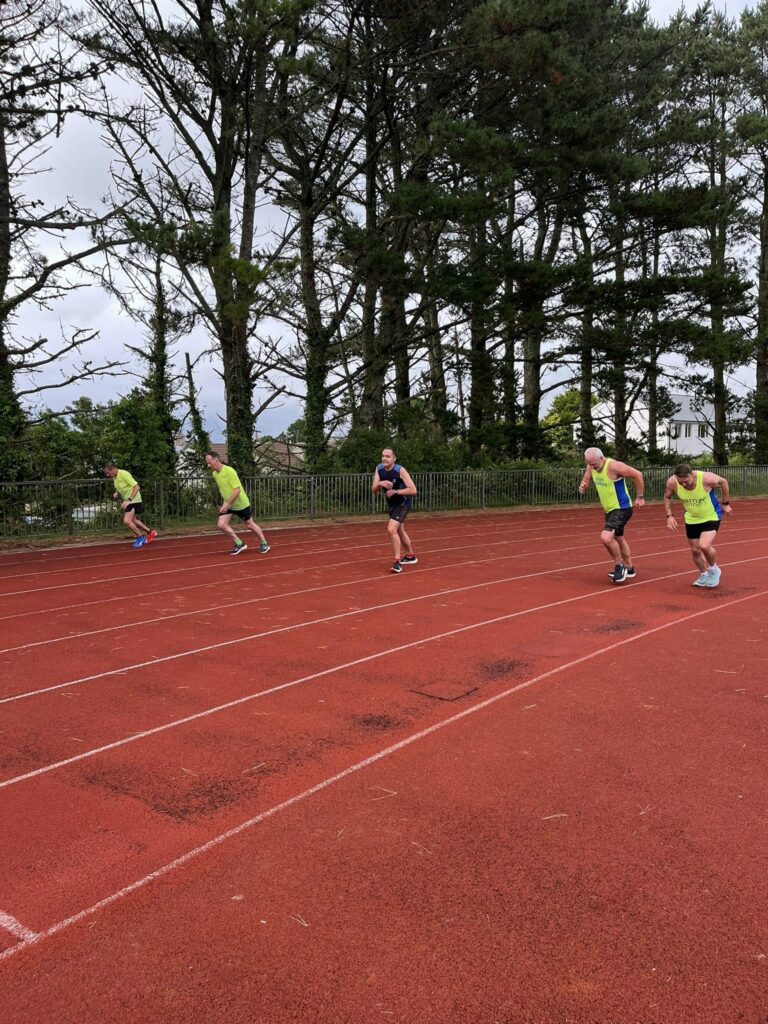 Carn Runners track night. Speed session training. Camborne and Redruth Running Club Near Me