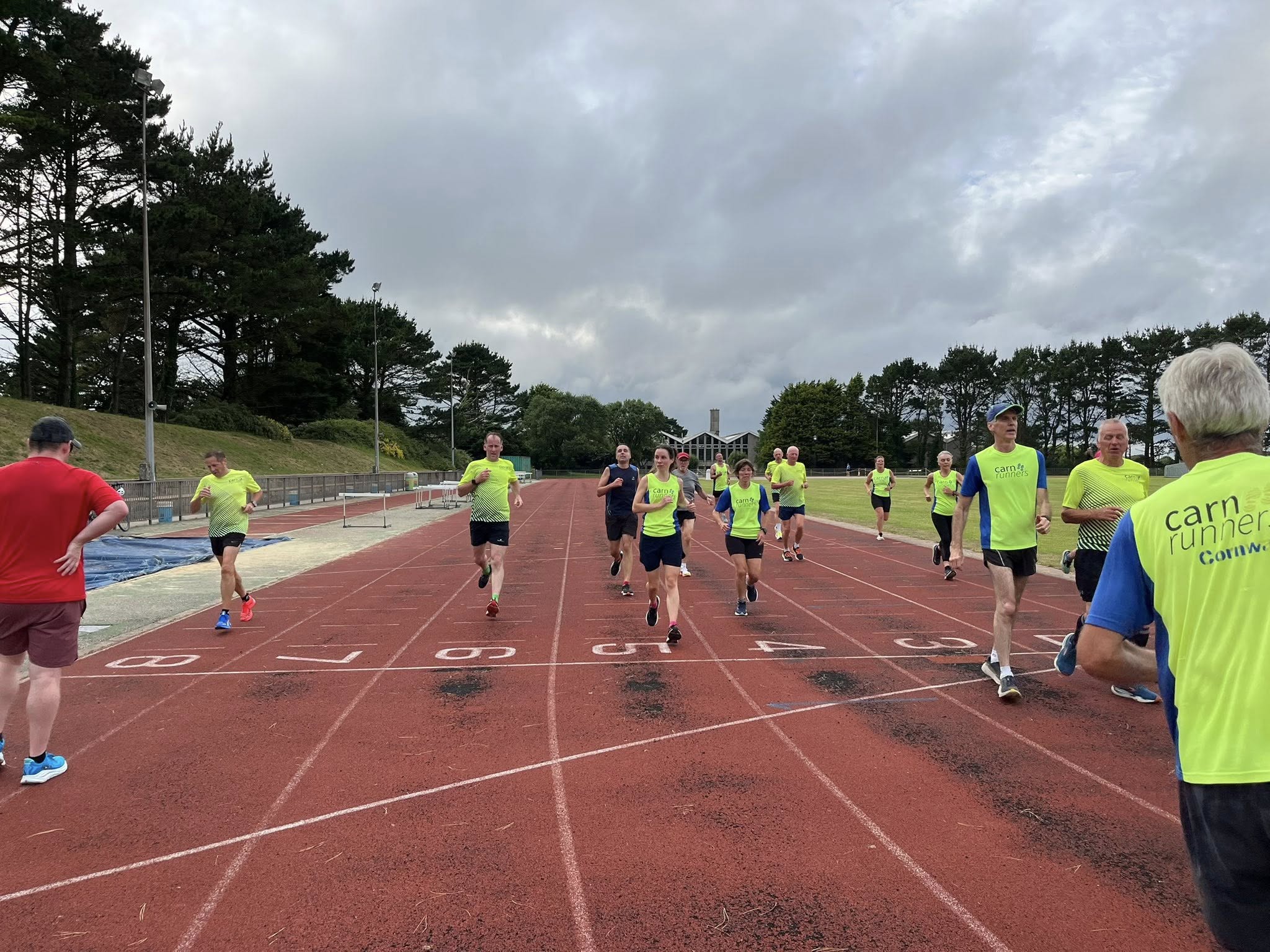 Carn Runners track night. Speed session training. Camborne and Redruth Running Club Near Me