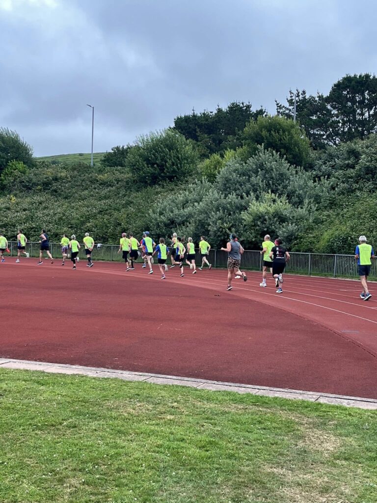 Carn Runners track night. Speed session training. Camborne and Redruth Running Club Near Me