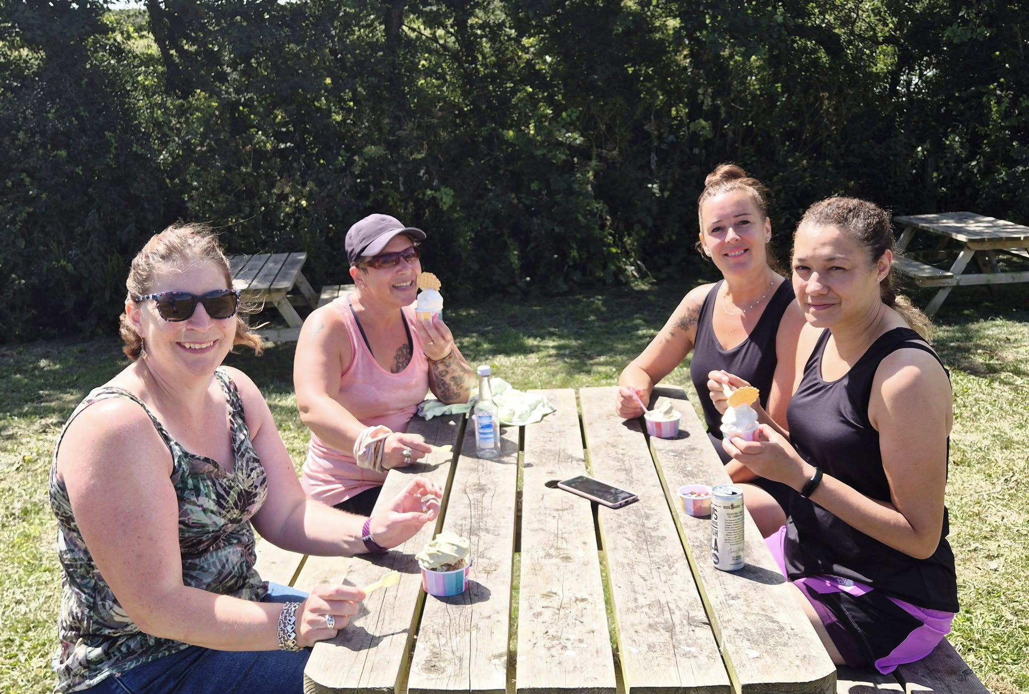 Ice cream after social club run