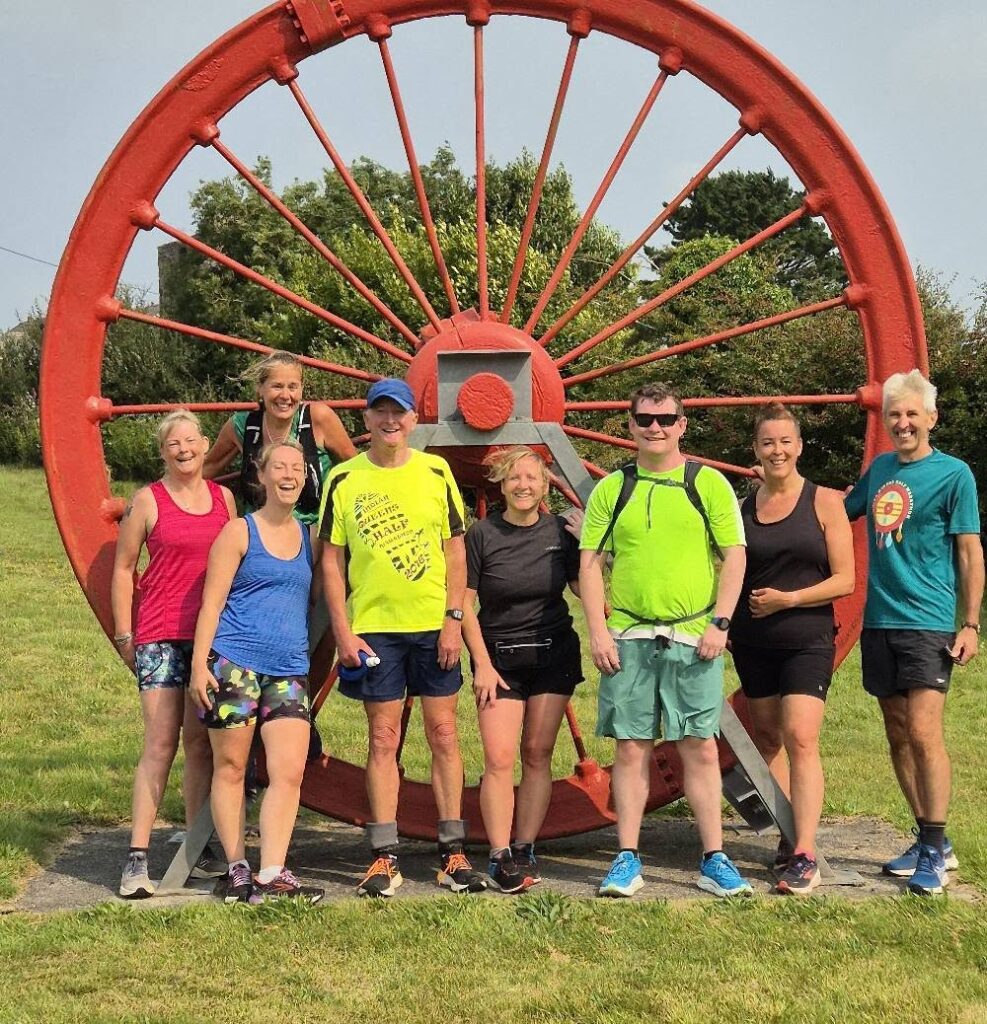 Carn Runners Saturday Social group running near Beacon on the Cornish mining trails