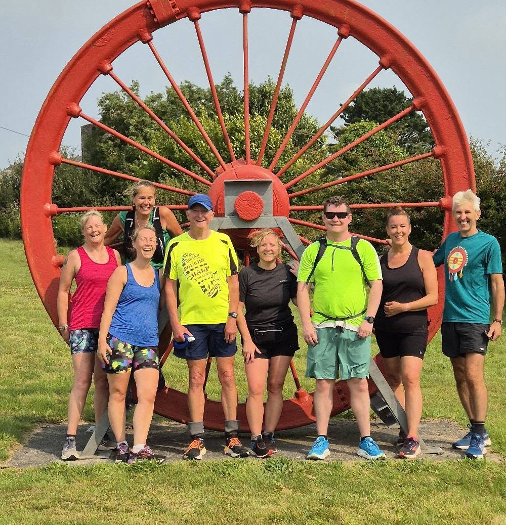 Carn Runners Saturday Social group running near Beacon on the Cornish mining trails