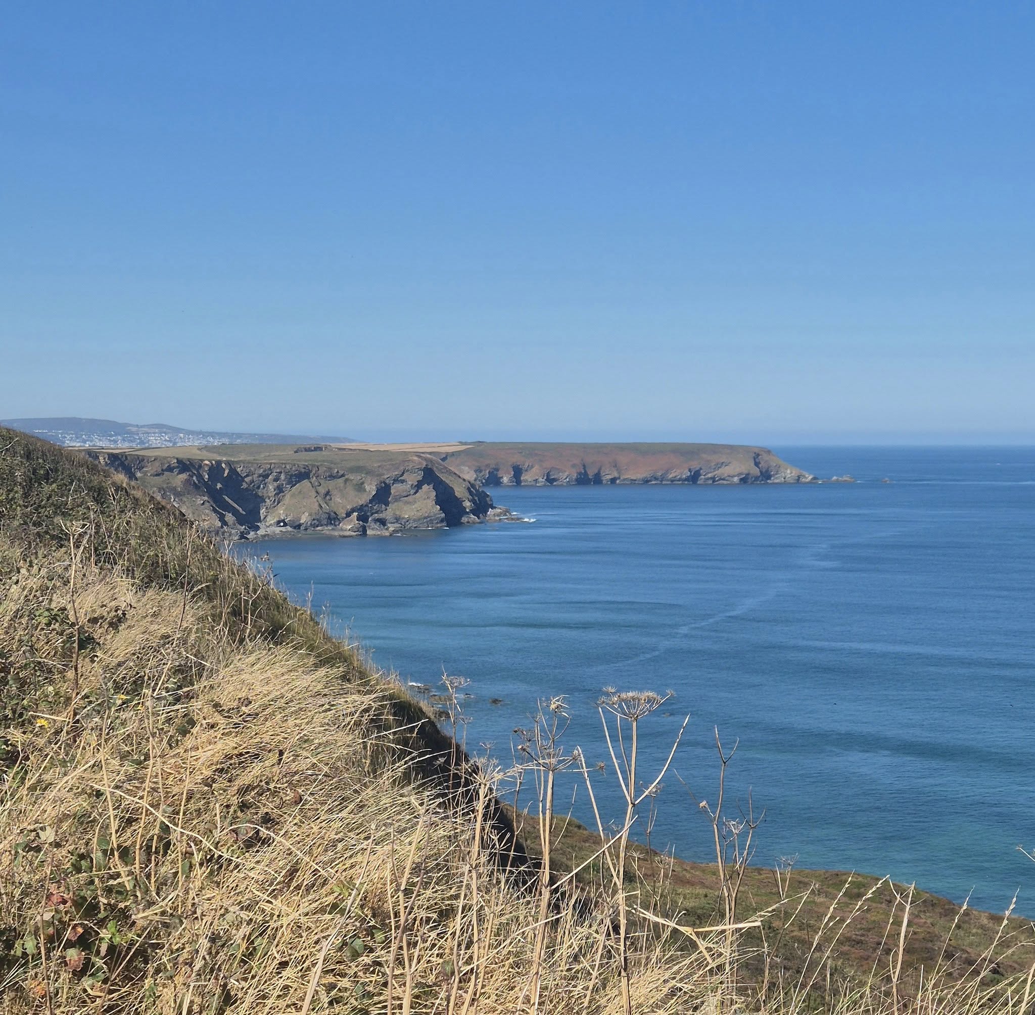 Carn Runners weekend social group running along the coastal path near Hell’s Mouth in Cornwall