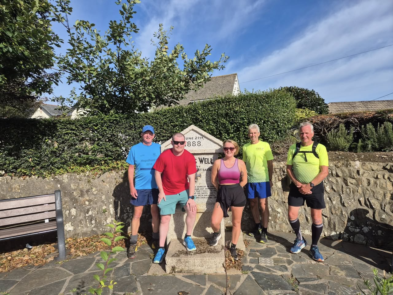 Carn Runners enjoying social runs in Illogan Woods, Portreath and dunes alongside Laura’s Lake District parkrun adventure