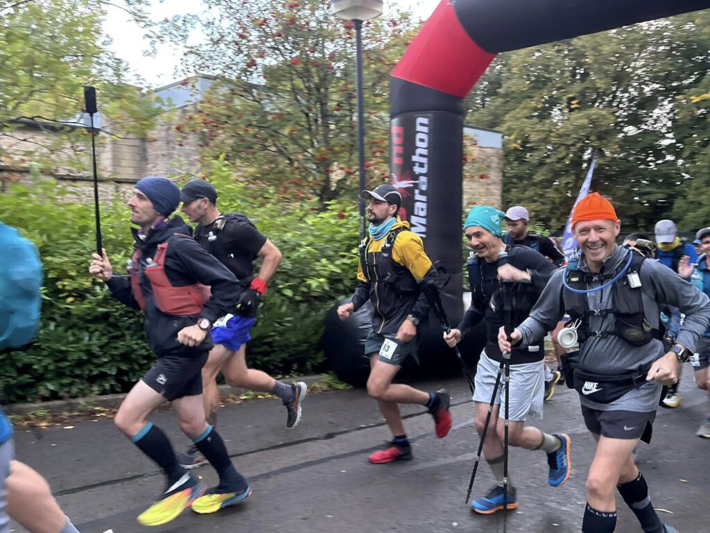 Steve running in the Peak District 100-mile ultramarathon