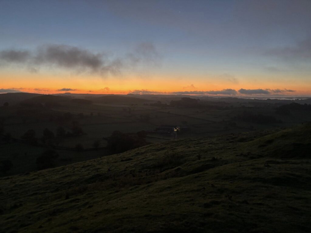 Steve running in the Peak District 100-mile ultramarathon
