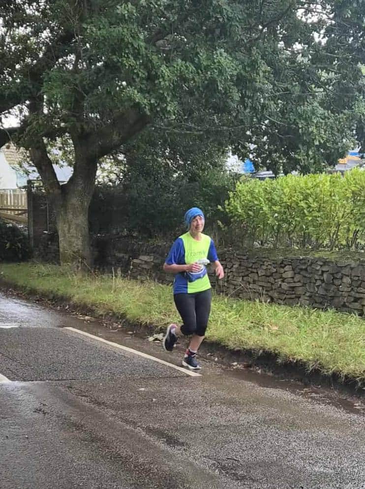 Carn Runners team at the Truro Half Marathon finish line in Cornwall
