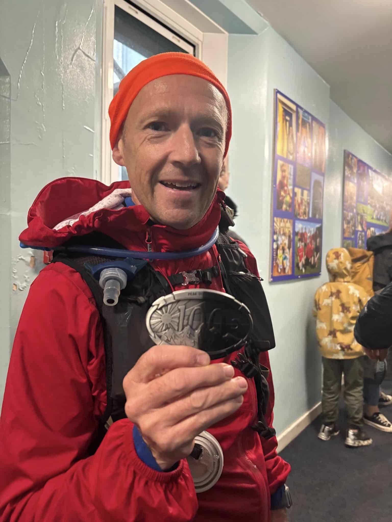 Steve running in the Peak District 100-mile ultramarathon