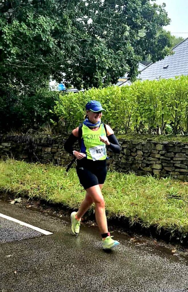 Carn Runners team at the Truro Half Marathon finish line in Cornwall