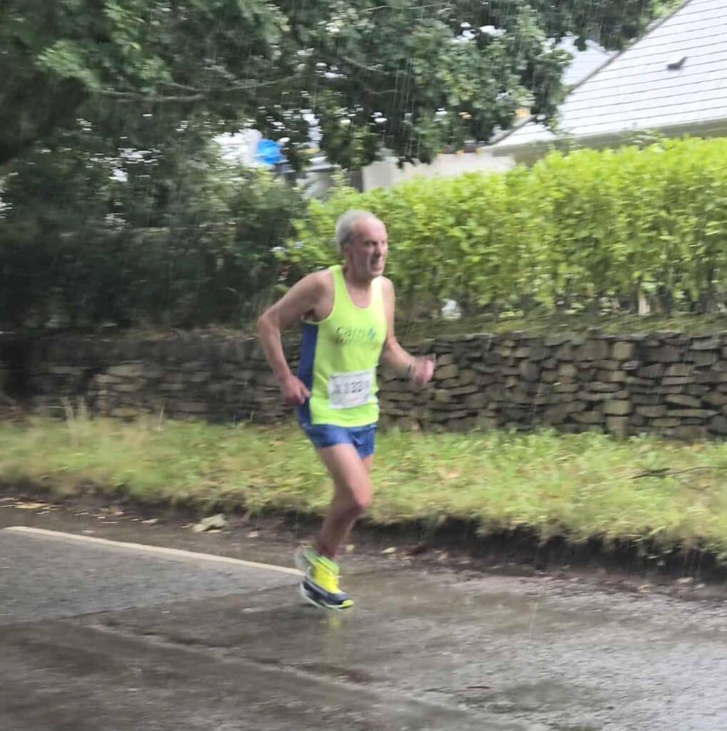 Carn Runners team at the Truro Half Marathon finish line in Cornwall
