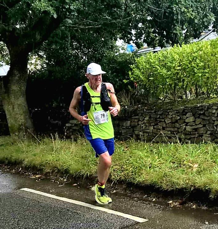 Carn Runners team at the Truro Half Marathon finish line in Cornwall