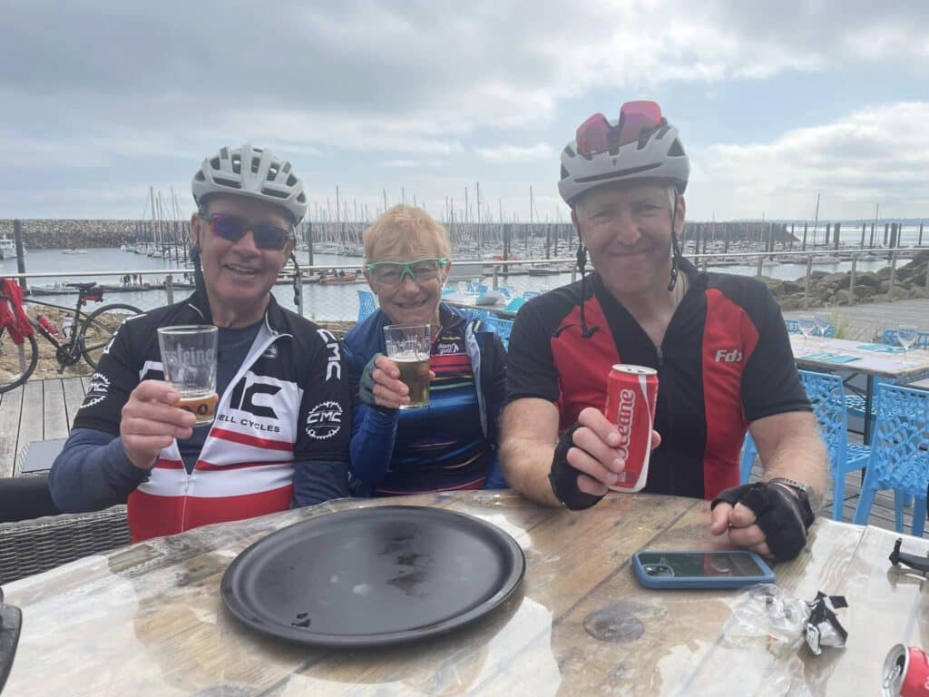 Janet cycling in Normandy on her charity ride