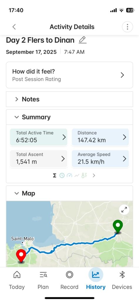 Janet cycling in Normandy on her charity ride