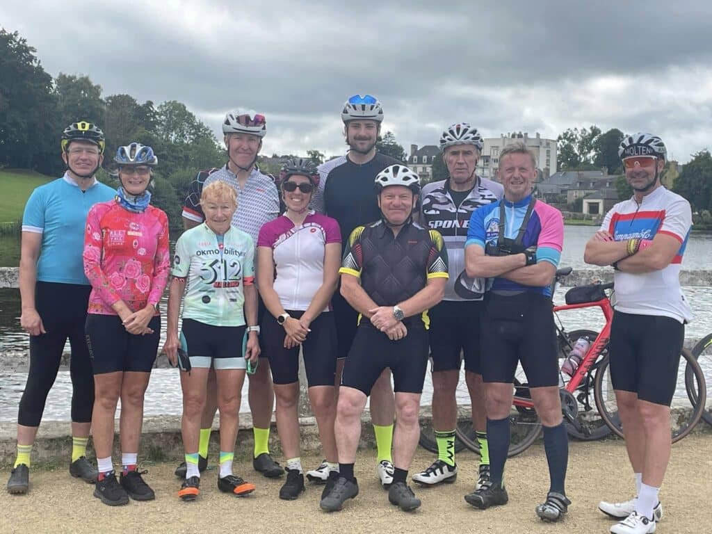 Janet cycling in Normandy on her charity ride