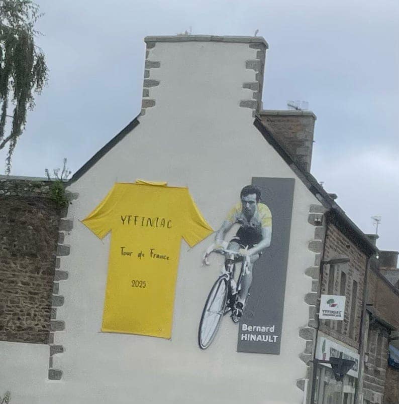 Janet cycling in Normandy on her charity ride