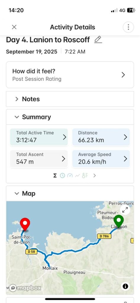 Janet cycling in Normandy on her charity ride