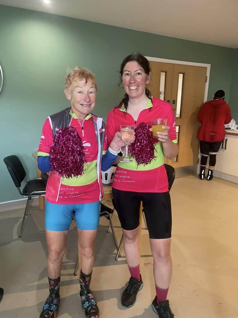 Janet cycling in Normandy on her charity ride