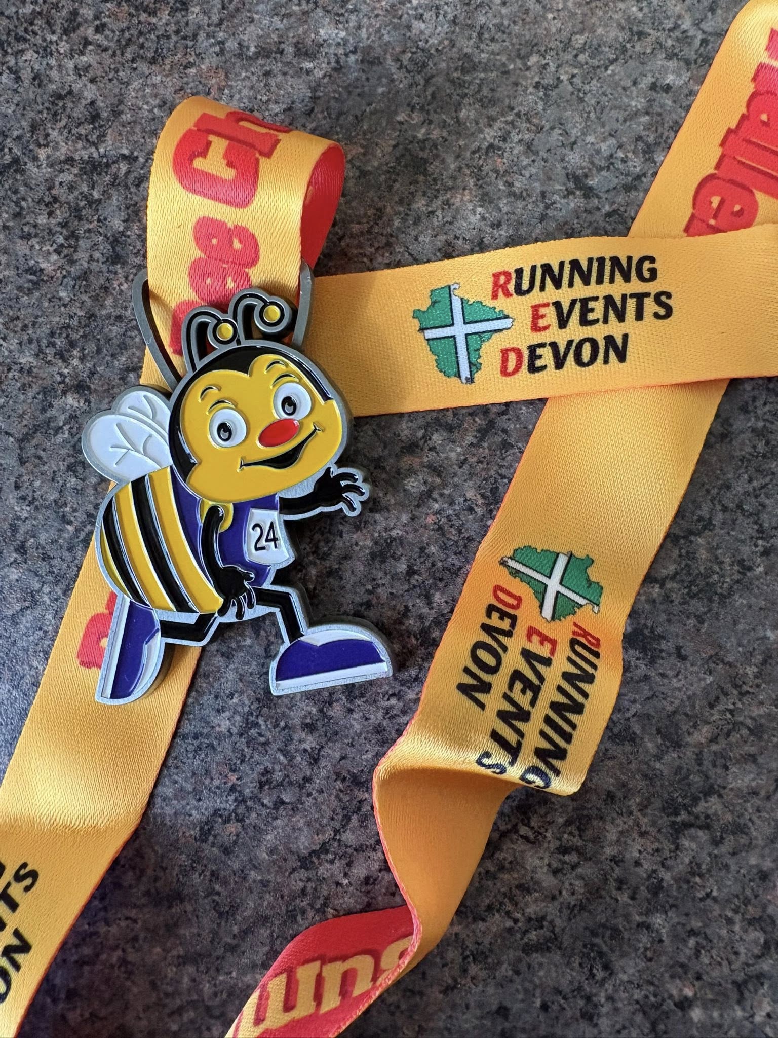 Tony running the Bumble Bee Challenge Marathon event