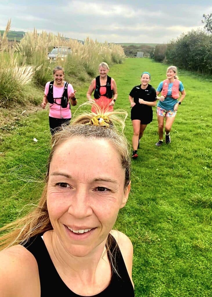 Carn Runners group after the Sunday social run at The Rockpool