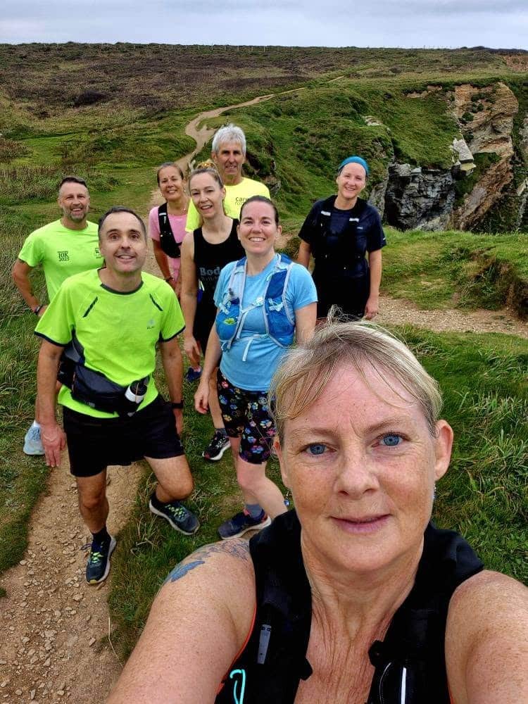 Carn Runners group after the Sunday social run at The Rockpool