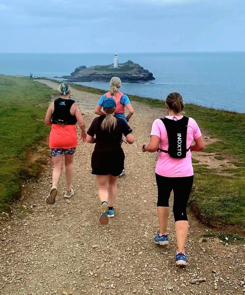 Carn Runners group after the Sunday social run at The Rockpool