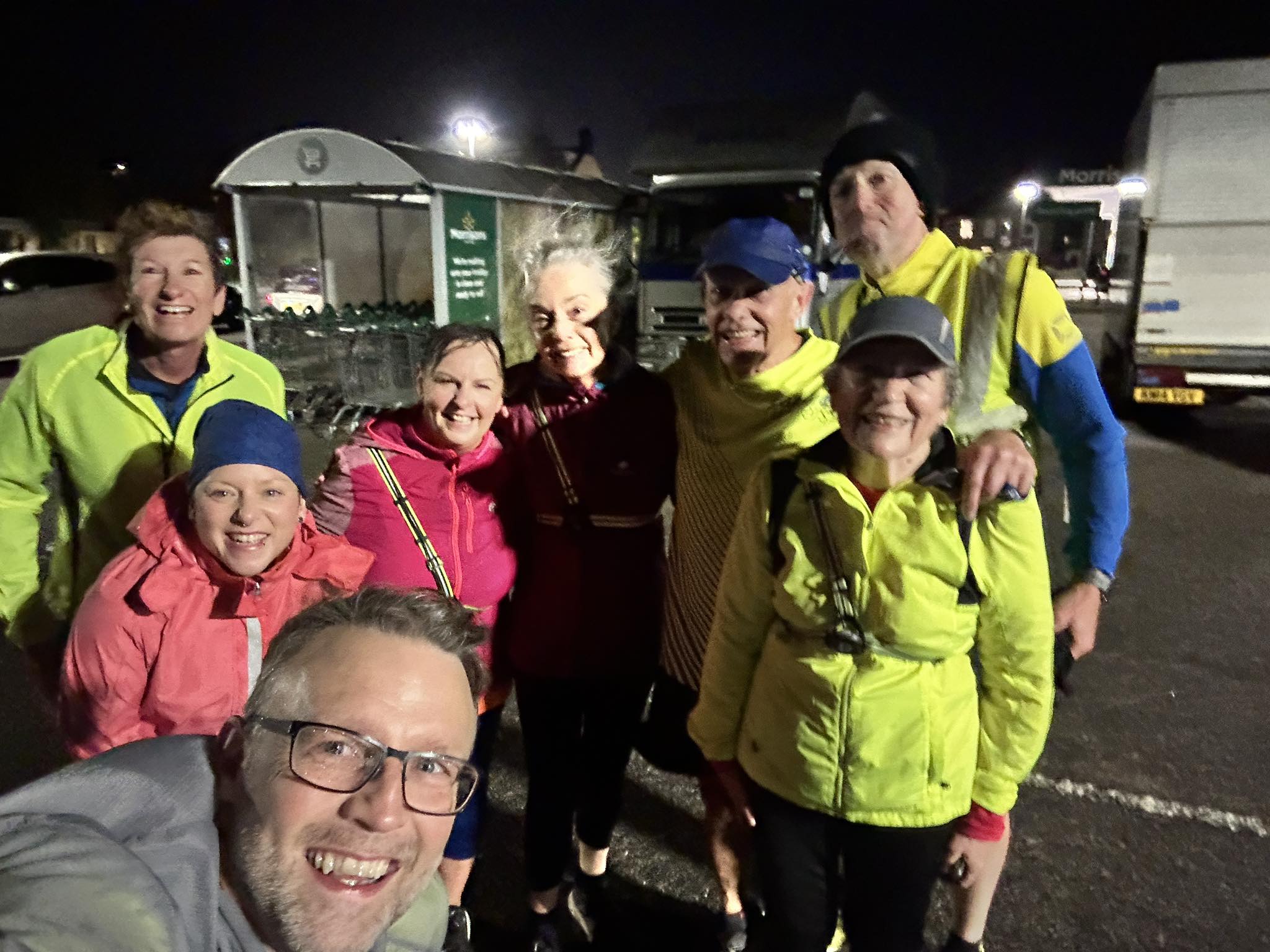 Carn Runners on a wet and windy Friday night run
