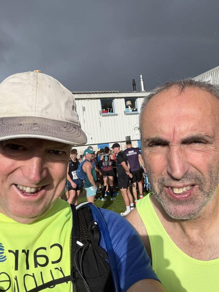 Carn Runners Tony and Glynn after finishing the Cornish Marathon