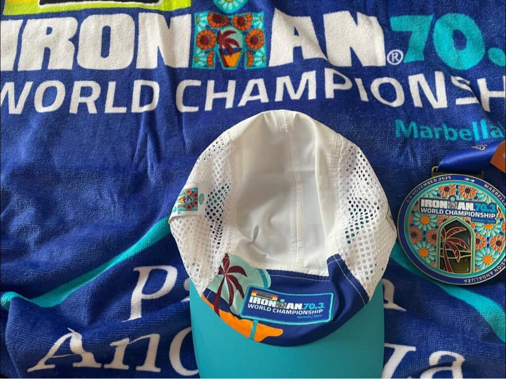 Janet competing at the Ironman 70.3 World Championship