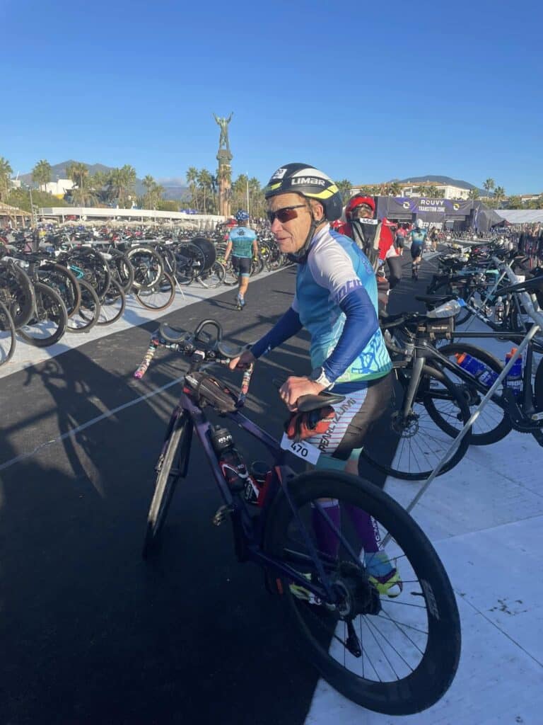 Janet competing at the Ironman 70.3 World Championship