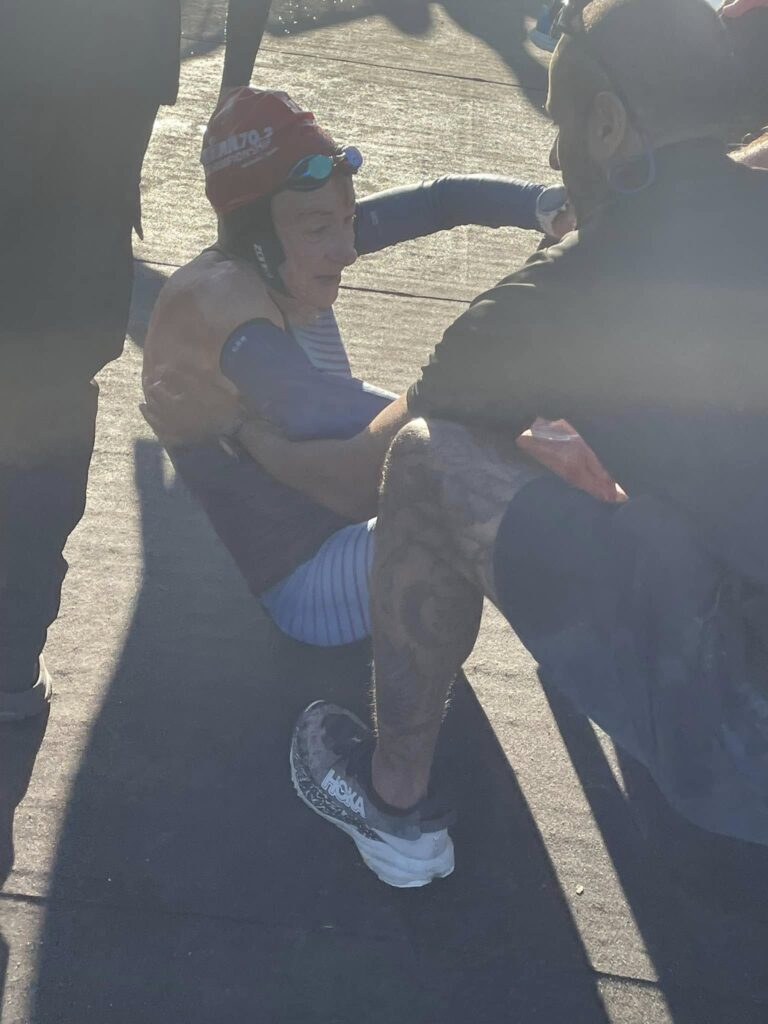 Janet competing at the Ironman 70.3 World Championship