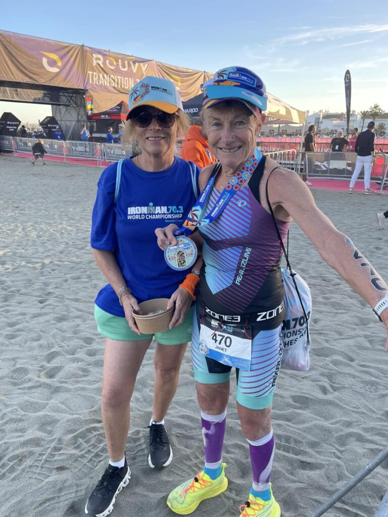 Janet competing at the Ironman 70.3 World Championship