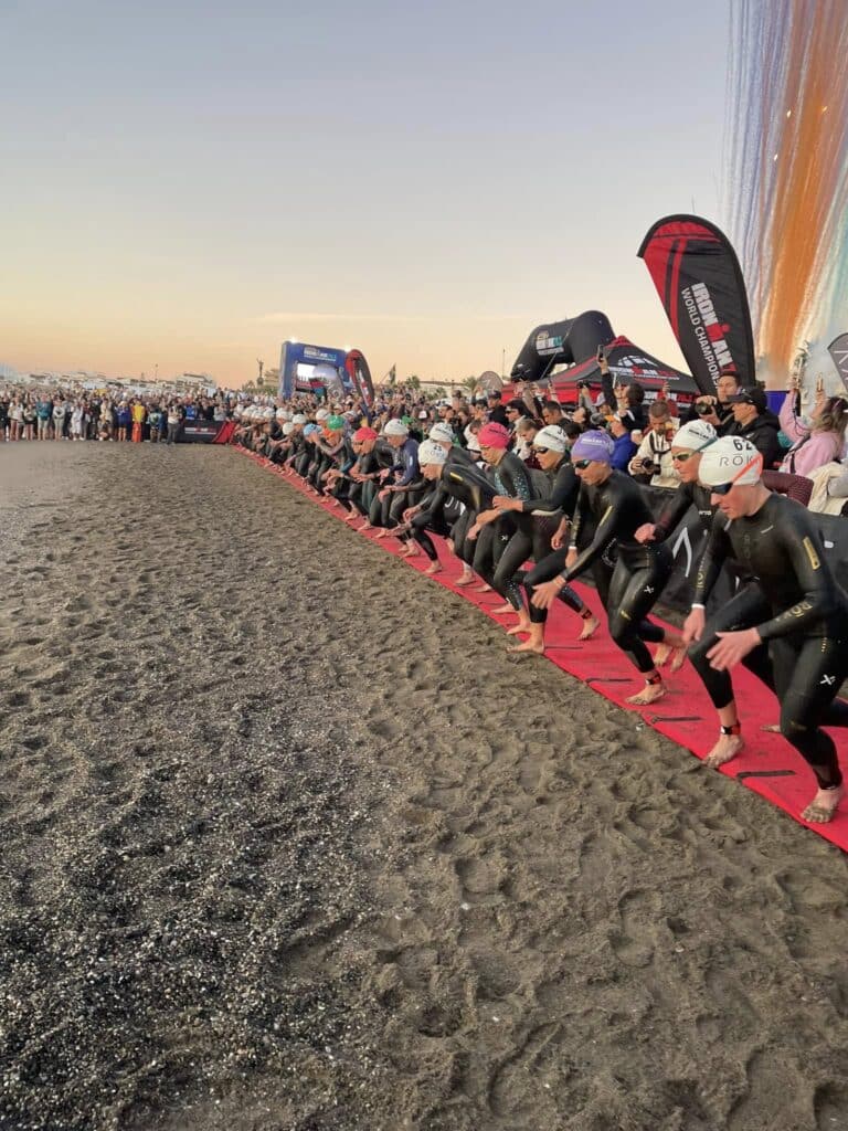 Janet competing at the Ironman 70.3 World Championship