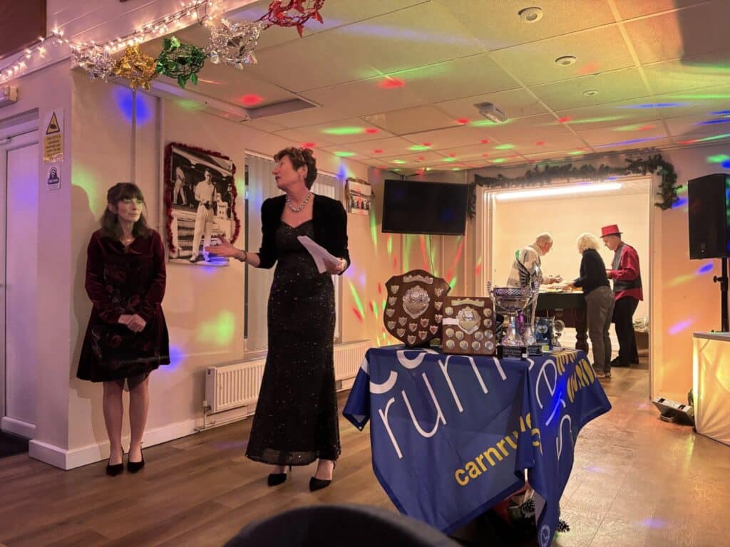 Carn Runners members celebrating at the annual Christmas party and awards night.
