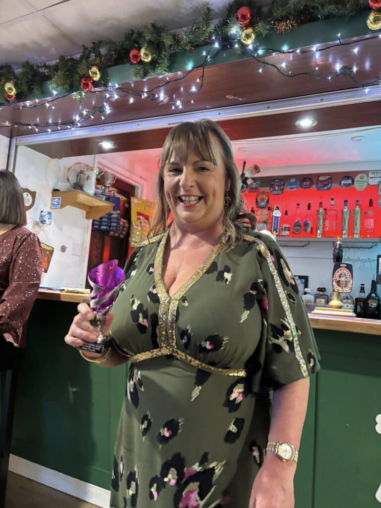 Carn Runners members celebrating at the annual Christmas party and awards night.