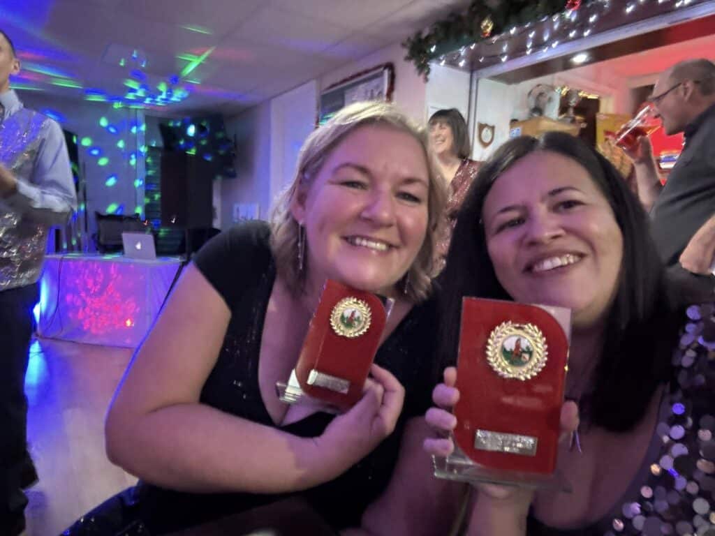 Carn Runners members celebrating at the annual Christmas party and awards night.