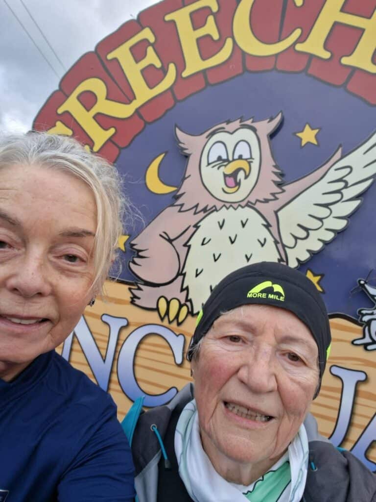 Sandy and Margaret at the Goss Moor Trail on New Year’s Day