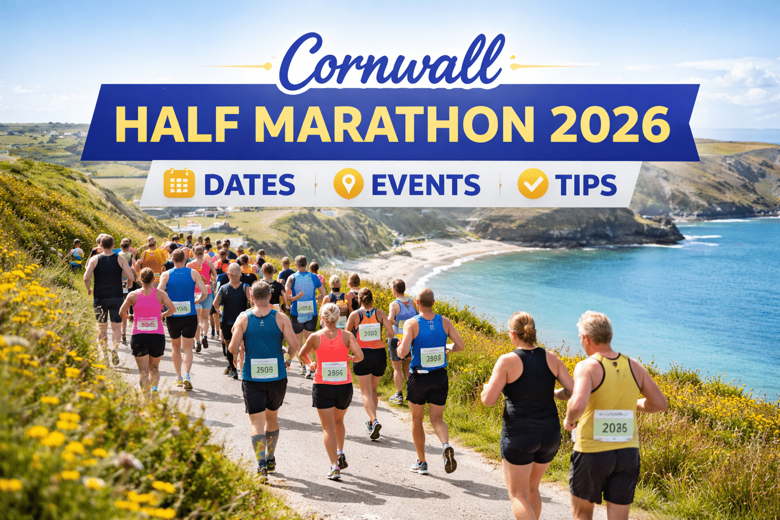 Cornwall half marathon race runners